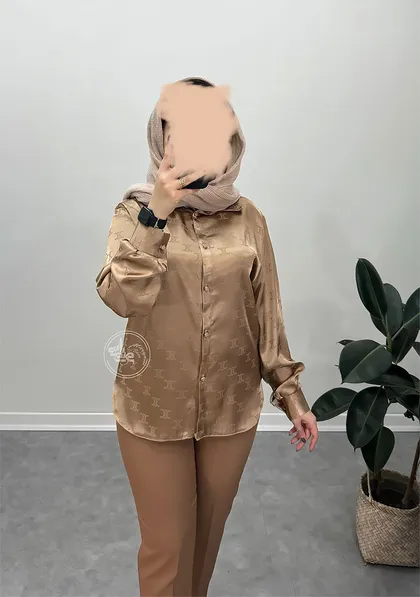 شومیز ساتن طرحدار