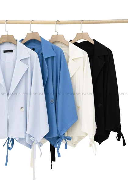 کت لینن آستین بندی کد1005676