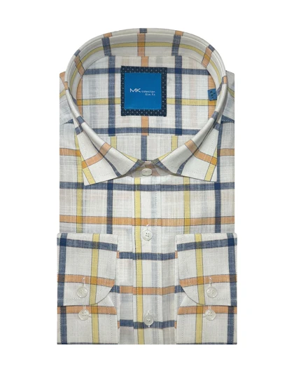 پیراهن مردانه چهارخانه کد 1821