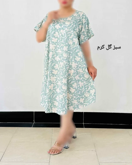 پیراهن نخی زنانه کد 1738