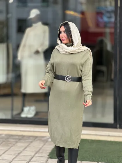 بافت بلند وارداتی یقه اسکی کد 688