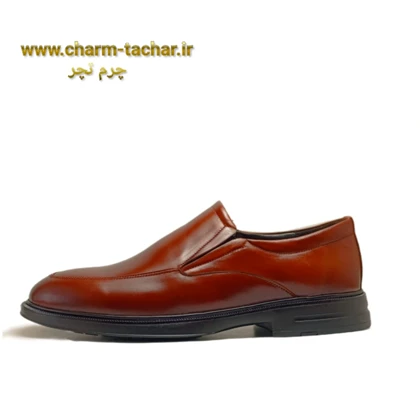 کفش مردانه رسمی اداری بدون بند چرم طبیعی si188