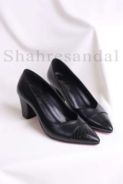 کفش مجلسی پاشنه‌دار زنانه ماری دو تیکه