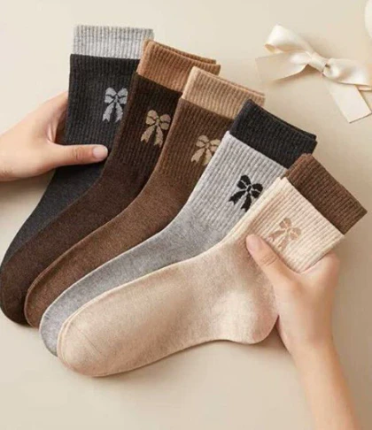 جوراب ساق‌دار 2 کش پاپیون کد 1847