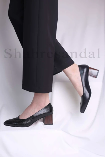 کفش پرسنلی پاشنه‌دار زنانه پریسا کد 8366
