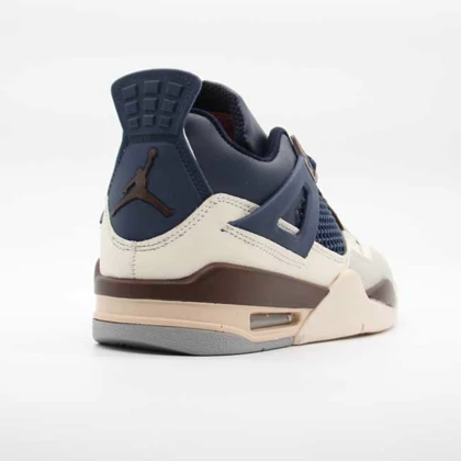 کتانی جردن 4 سفید سرمه ای کد 5479