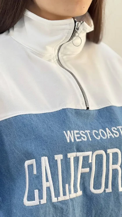 سویشرت نیم زیپ کالیفرنیا