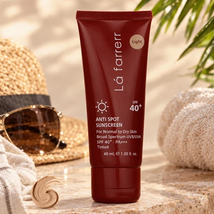 کرم ضد آفتاب رنگی لافارر مناسب پوست خشک و معمولی با SPF40 حجم 40ml