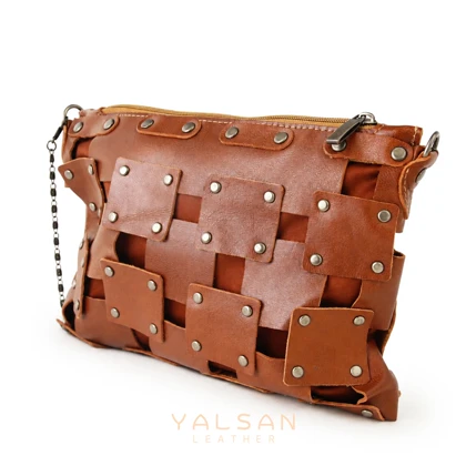 کیف دوشی و دستی زنانه چرم یلسان مدل کمند کد004-BS