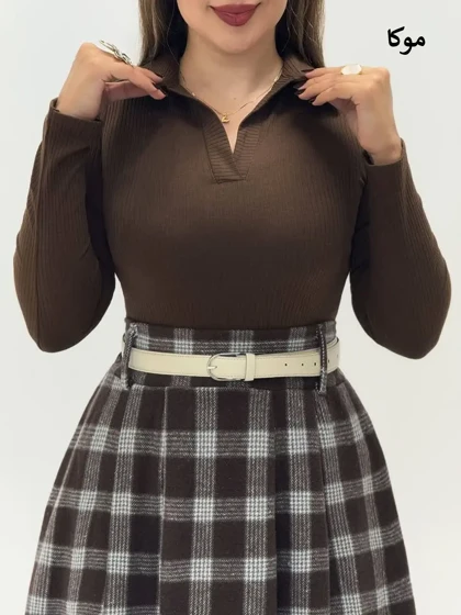 3677-بادی یقه دار کد 10203