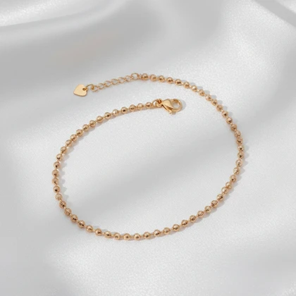 پابند ژوپینگ توپی گوی‌دار طلایی آویز قلب