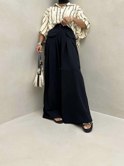 شلوار بگ طرح جیب