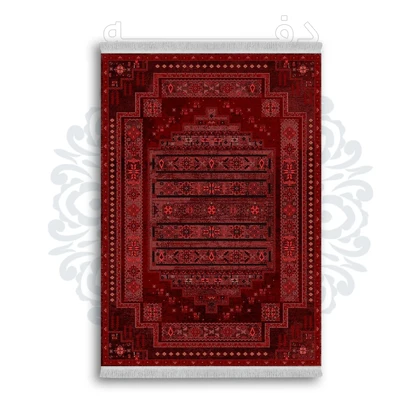 فرشینه از جنس پارچه هازان مخمل ترک طرح سنتی و مدرن برند دفه کد DAMG45