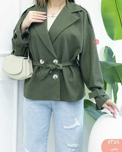 کت لینن چهاردکمه 8358