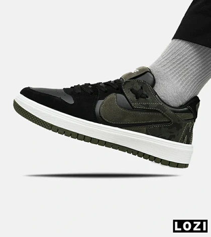 کفش مردانه و زنانه مشکی یشمی NIKE AIR JORDAN مدل 5514