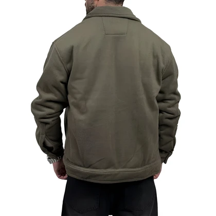 پیراهن مردانه کتی مخمل سبز مدل دو جیب