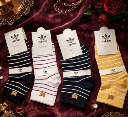 جوراب نیم ساق زنانه ودخترانه فانتزی تدی 12 جفتی برند آدیداس