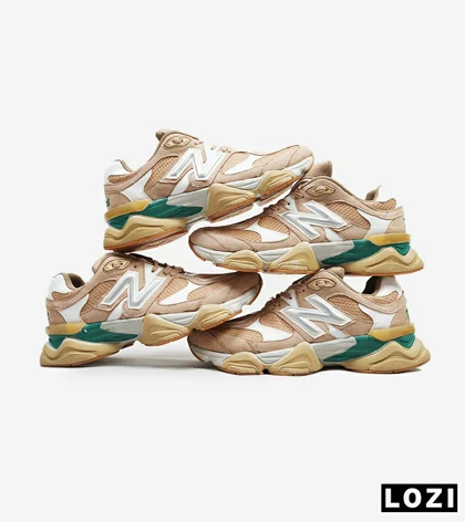 کفش کتانی مردانه کرم قهوه ای سبز NEW BALANCE 9060