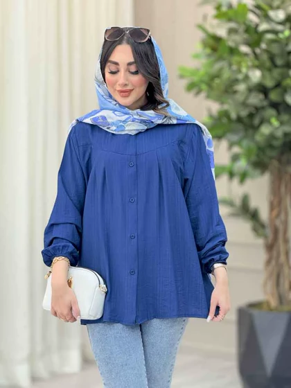 شومیز پیله دار آستین کش