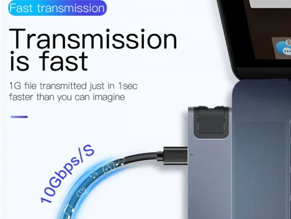 هاب 7 پورت تایپ سی بیسوس Baseus Thunderbolt 7 in 1 HUB 100W CAHUB-L0G