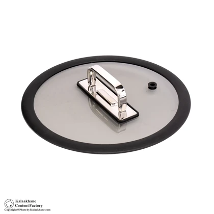 قابلمه 20 آلما درب سیلیکون دسته کروم KZP کد 6062