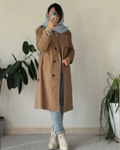 بارانی بلند کتان زارا