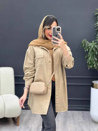 مانتو برش‌دار دو جیب سلما
