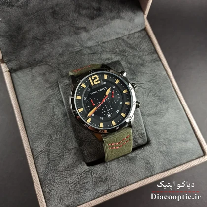 ساعت مچی مردانه اورجینال موتور ژاپن برند مینی فوکوس سه موتور مدل Mf0006G.04 بند چرم