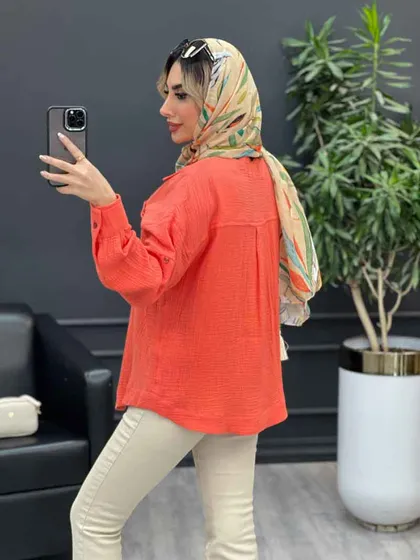 شومیز آستین پاگن پشت پیله