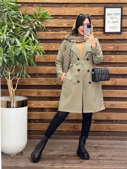 بارانی بلند ژیله پرچی