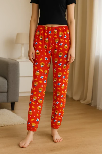 شلوار پیژامه های مخمل وارداتی عروسکی