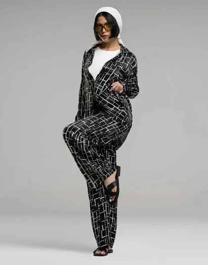 ساتن طرح خط ست دار