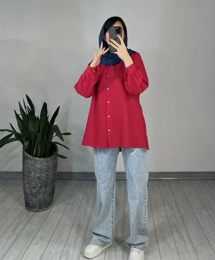 مانتو دکمه دار بیسکا 1