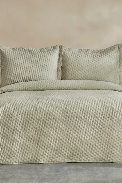 روتختی دو نفره Karaca Home مدل Breeze Soft پلی‌استر - سبز