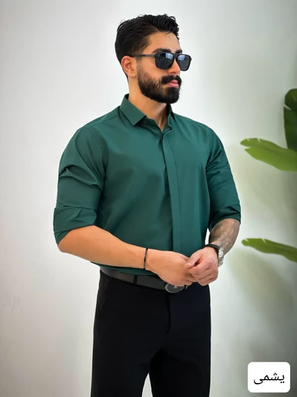 پیراهن مردانه پارچه ای ساده_کد4502