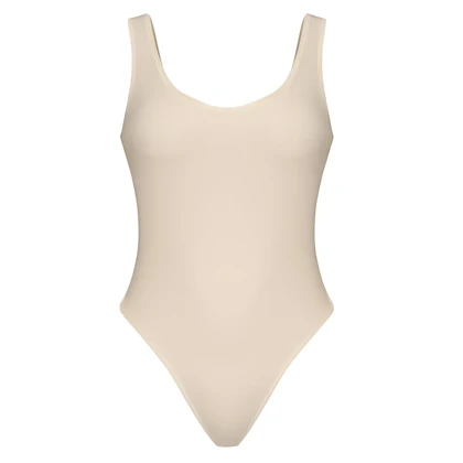 بادی آستین حلقه‌ای نخی رنگ کرم مه جامه 320