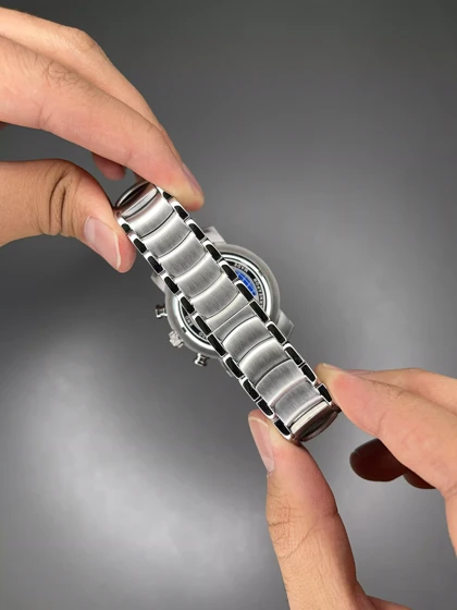 ساعت مچی بولگاری کورنوگراف سیلور اسکلتون صفحه سرمه ای Bvlgari