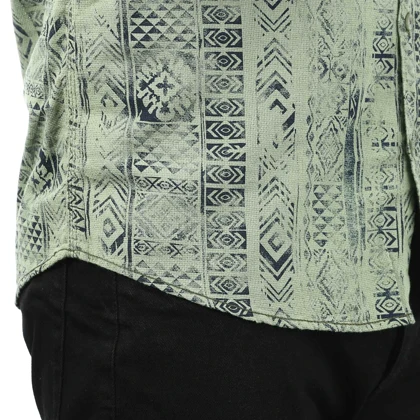 پیراهن آستین بلند طرح دار مردانه مدل 61014119