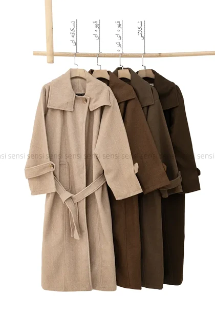 پالتو فوتر 2دکمه یقه ایستاده آستر دار@ کد1004814