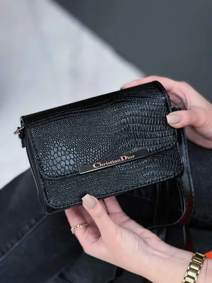 کیف مستطیلی ورنی طرح DIOR