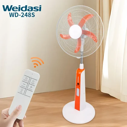 پنکه ایستاده شارژی 18 اینچ ویداسی مدل weidasi WD-248 با چراغ LED