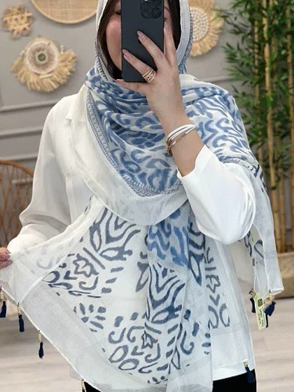 0257-شال طرحدار ژابیز