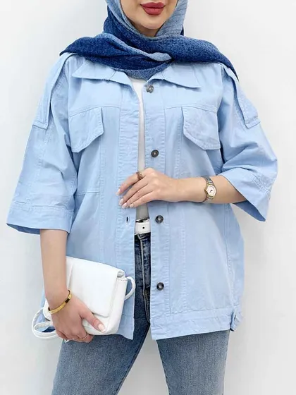 مانتو سرشانه پاگن دو جیب