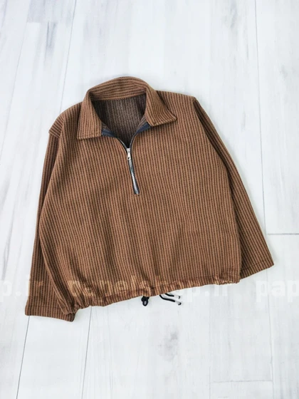 بلوز نیم زیپ پایین گتردار