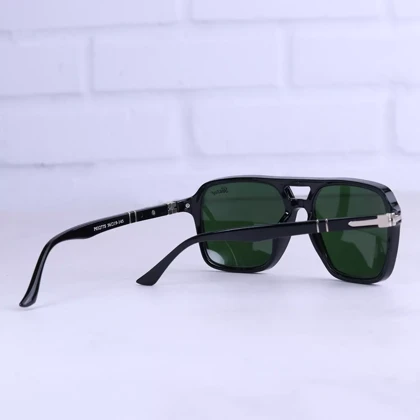 عینک آفتابی پرسول مردانه مشکی شیشه سبز P03277/2