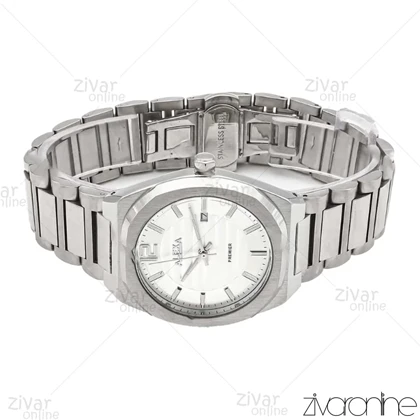 ساعت الکسا پریمیر A0084 مردانه نقره ای صفحه سفید 105886