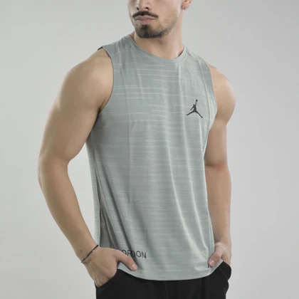 رکابی رانینگ ورزشی مردانه جردن مدل V816-5 طوسی روشن