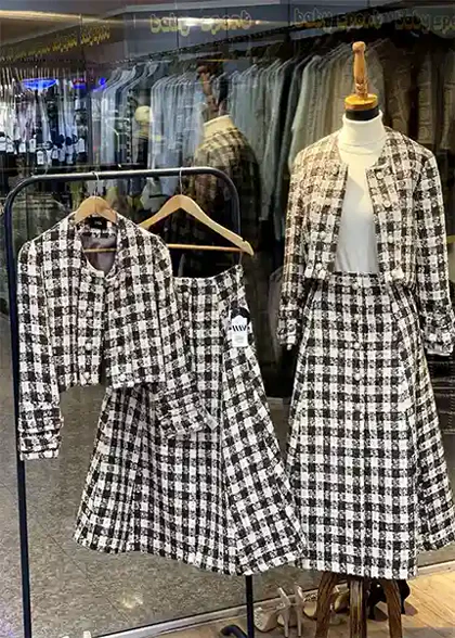 کراپ کت و دامن شنل