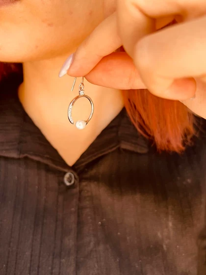 گوشواره ماه و مروارید X31