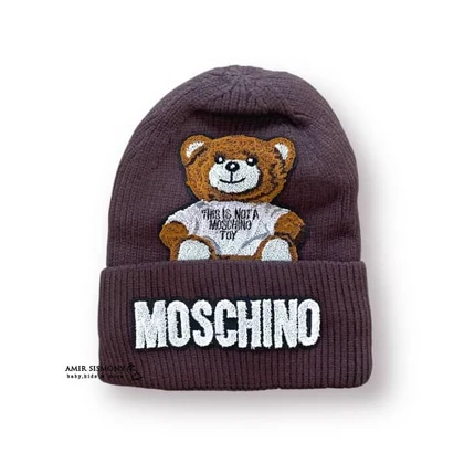 کلاه بافت تدی برند MOSCHINO
